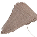 10M 48 Flags Jute Rustic Hessian Burlap Bunting Banner Flag Party Wedding D