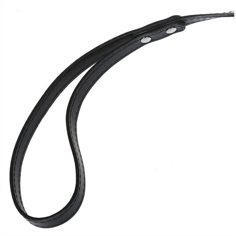 Black fashionable leather strap for pet dog 12" S 120 * 1.5cm