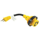Parkworld 691975 Rv Power Cord Adapter 15 Amp Male 5-15P To 30 Amp Twist Lo