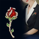 Rhinestone Enamel Red Rose Brooch Pin Flower Bouquet Brooch Wedding Bridal 3C