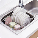 Multifunctional Stainless Steel Sink Draining Racks Holders Retractable Dis