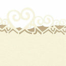 25 Wedding Table Place Cards Heart Name Number Place Cards , white