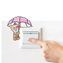 DIY Bear Diamond Painting Luminous Switch Stickers Bedroom Wall Decals A