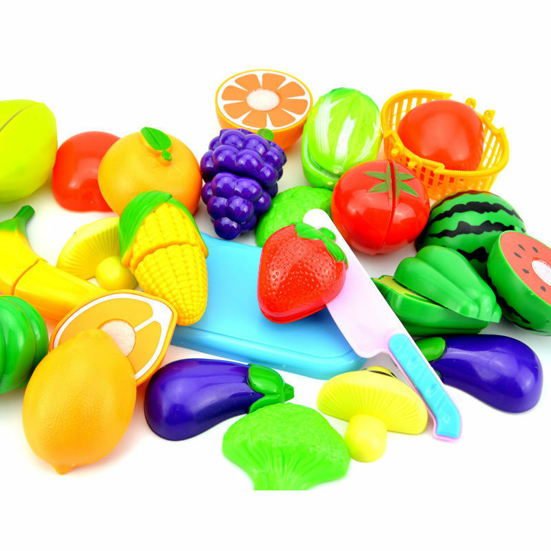 6pcs/set Kids Kitchen Fruit Vegetable Food Pretend Role Play Cutting Set Toys ME