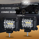 4" Inch 60W 20LED Work Light Flood Spot Com Off-road Driving Fog Lamp Boat SUV Z