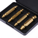 4PCS/Set Double Side Damaged Screw Extractor Drill Bits Out Remover Bolt Ti