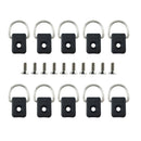 Marine 10 PCS Canoe Kayak Boat S.S.D-Ring Fishing Rigging with Screws