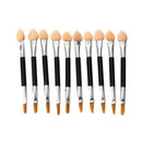 Lot of 10Pcs Double-ended Disposable Eye Shadow Applicators Lip Brush Beaut