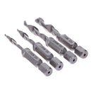 4pc/set Hand Tap Drill Hex Shank HSS Screw Spiral Point Thread Metric Plug