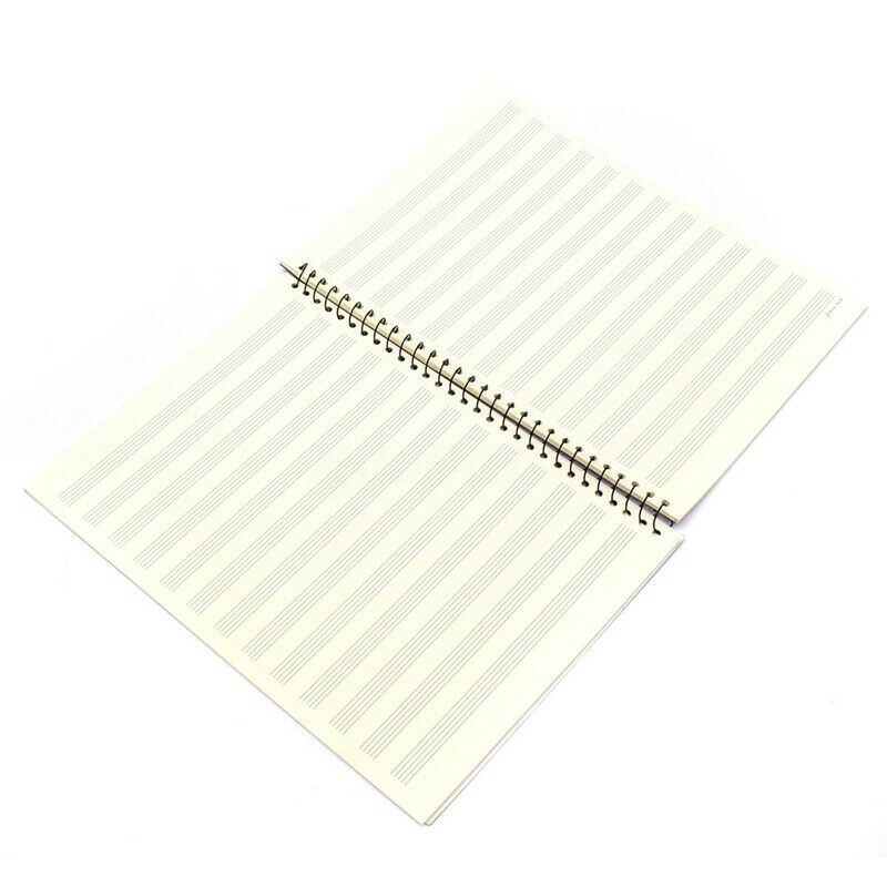 50 Pages Mozart Musical Sheet Manuscript Paper Stave Notation Notebook Spir