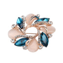 Fashion Crystal Bauhinia Shape Brooch For Women Dress Decorative Pin A