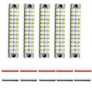 5 Sets Dual Row 12P Screw Blocks and Pre Insulated Terminal Barrier Strips