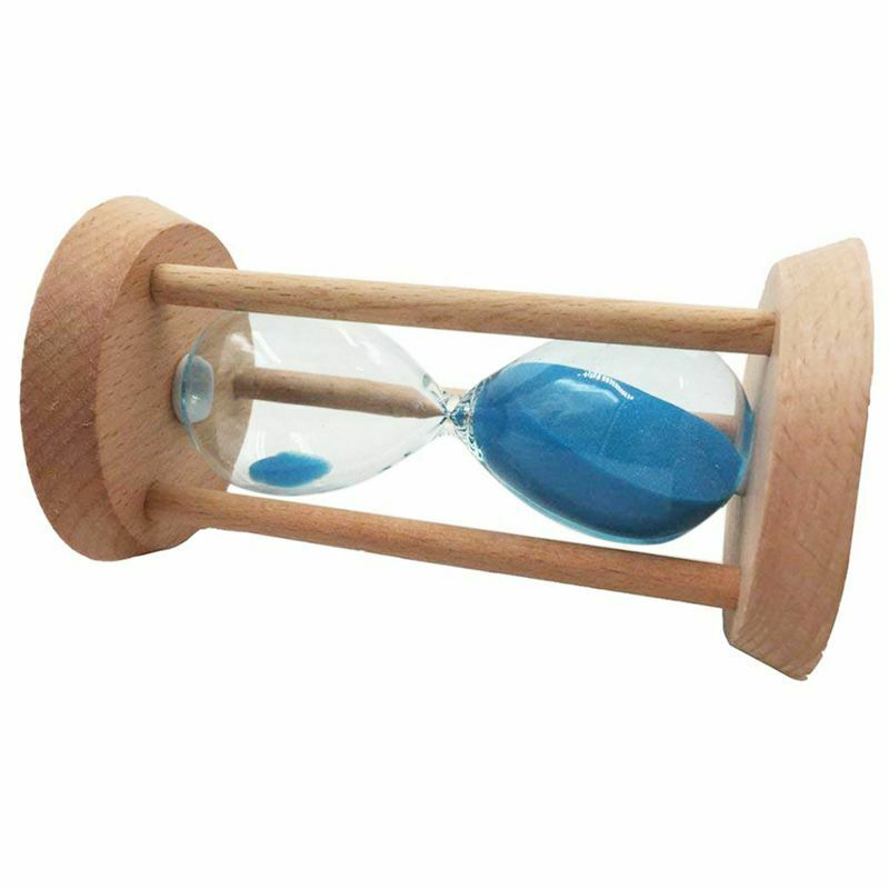 Blue hourglass wooden frame -15 minutes W7H3