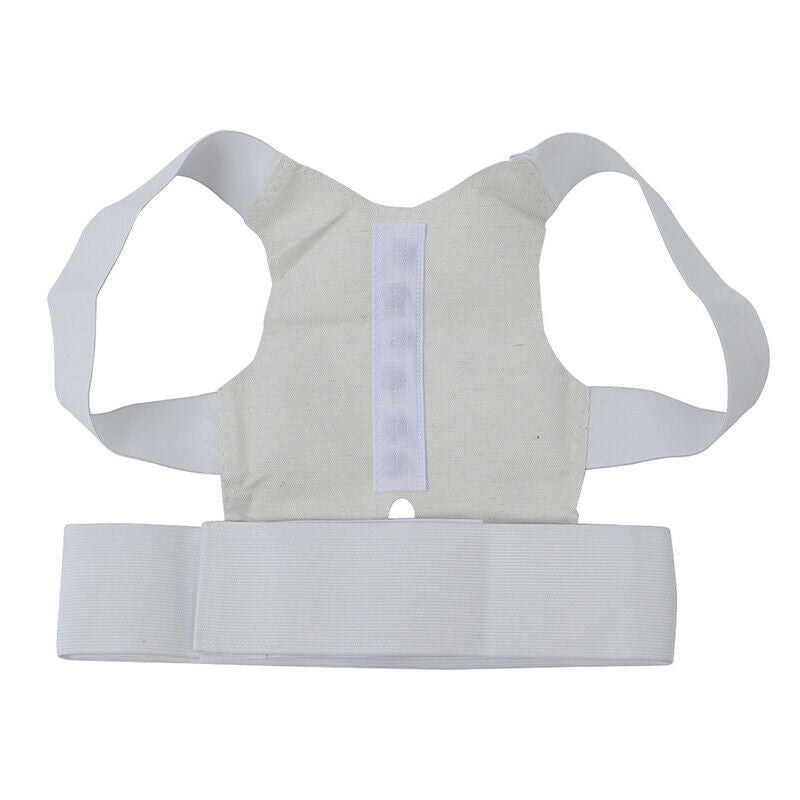 Adjustable Magnetic Posture Support Corrector Back Pain Belt Brace Shoulder W8Q5