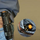 Mini Portable Torch Adjustable Zoom White Light Black LED 600LM Bike Flashlight