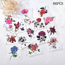 66 PACK Flower Butterfly Temporary Tattoo Arm Leg Body Art Waterproof Stickers