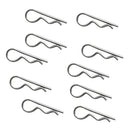 10 Pieces Marine Stainless Steel R Retaining Clip Spring Cotter Pin 3x65mm