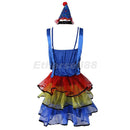 Funny Circus Clown Costume Princess Fancy Dress Halloween Christmas Outfit