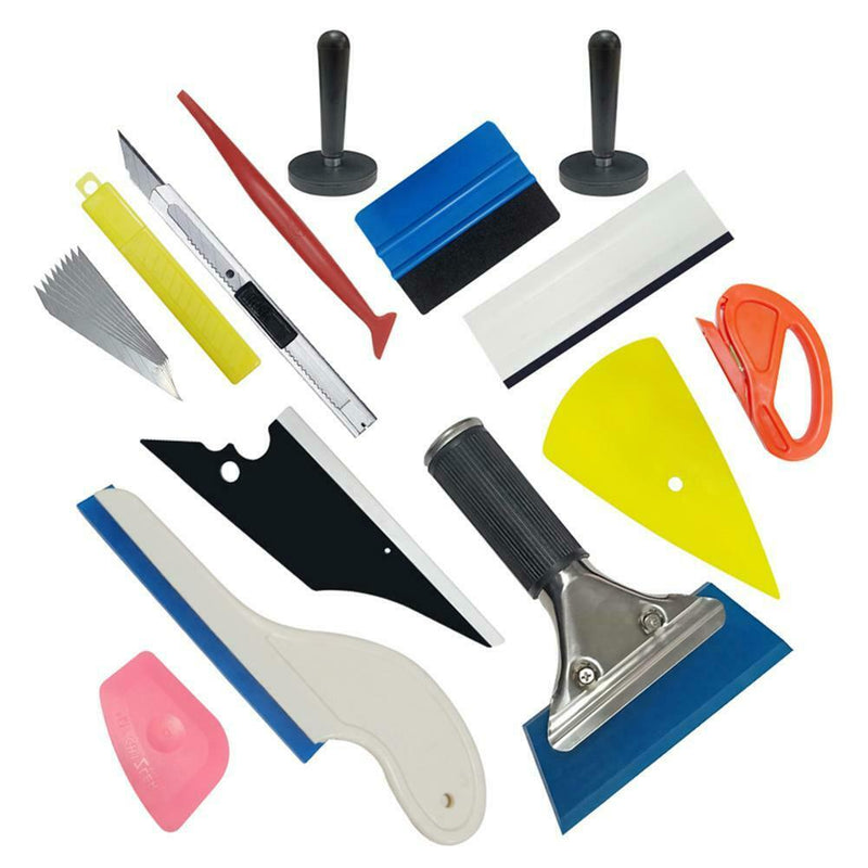 13pcs/set Car Vinyl Wrap Tools Magnetic Holder Window Tint Squeegee Cutter