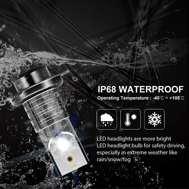 2X 110W 30000LM M7 H7 LED Car Headlight Conversion Globes Canbus Bulb Beam 6 Gw