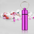 5PC Keychain Medicine Drug Holder Waterproof Case Bottle Aluminum Pill Container