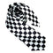 Mens Black White Plaid Checkered Necktie Neck Tie