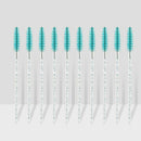 50pcs Disposable Makeup Eyelash Brush Mascara Wands Applicator (Lake Blue)