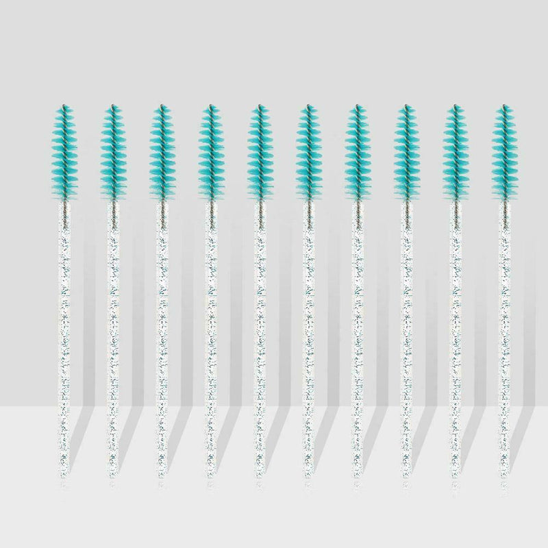 50pcs Disposable Makeup Eyelash Brush Mascara Wands Applicator (Lake Blue)