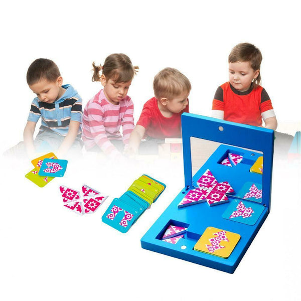 Montessori wooden educational toys mirror picture puzzle children education toys