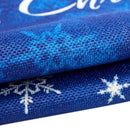 Snowflake Blue Background Merry Christmas Gifts Flax Throw Pillow Case Cush Q5O8