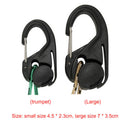 1 Pair Outdoor Tent Rope Carabiner Parachute Cord Fastener Camping Tool (S) A