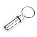 Waterproof Aluminum Pill Box Case Bottle Cache Drug Holder Keychain Contain J8J8