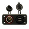 12V Boat Cigarette Lighter Socket Waterproof Dual USB Car Charger Socket Panel