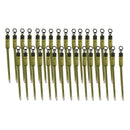 30pcs Alloy Carp Fishing Connector Solid Bag Stem Stems Leader Accessories