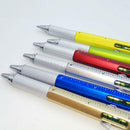 6 in 1 Multi-Function Multi-color Ball-point Pen Level Caliper Screwdriver A+