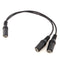 Black 3.5mm 1/8" Female To Dual 3.5mm Jack Female Y Splitter Stereo Audio CablJR