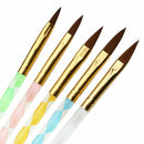5pcs Acrylic Nail Art UV Gel Carving Pen Brush Liquid Powder No.4 6 8 10 12 Sets