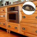 12Pcs Door Drawer Cabinet Iron Shell Cup Semicircle Handle Pull Knob With S X7O8