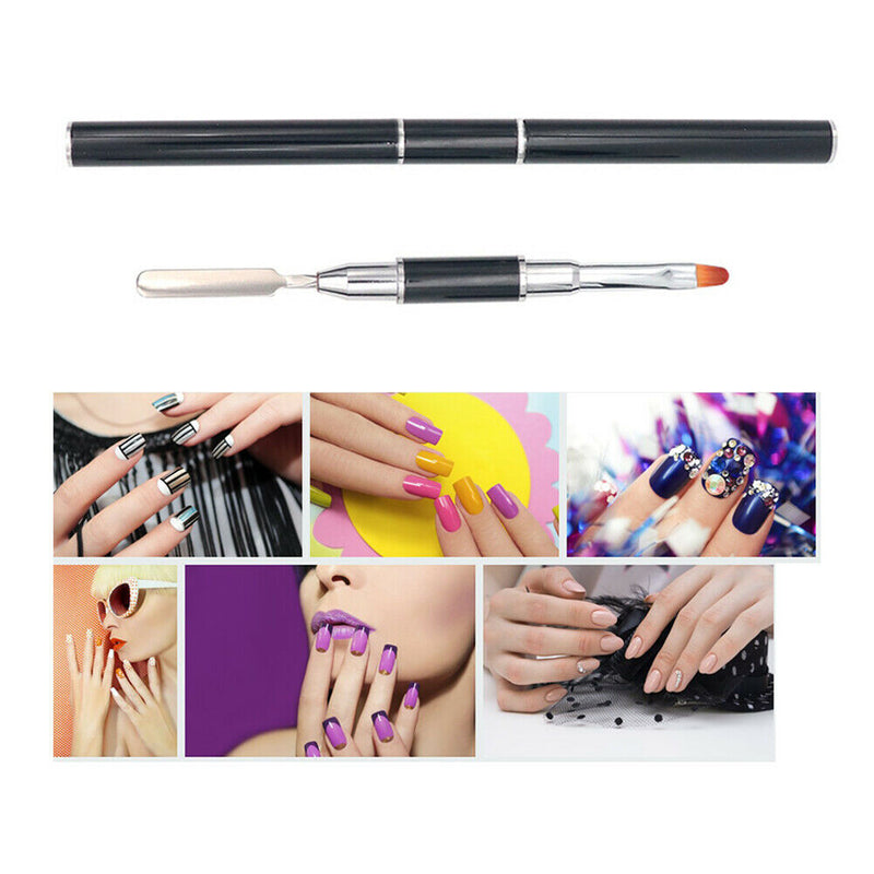 Double-head Manicure Tip Builder Pen Nail Art Glue Brush Phototherapy Pen