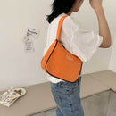 Women Travel Handbags Tote Ladies Nylon Shoulder Zip Shopping Bag (Orange)