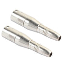 2pcs 3Pin XLR Male to 1/4in 6.35mm Female Jack Audio Cable Mic Cord Adapter A