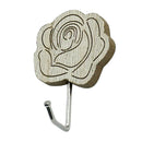 5 Pcs Retro Style Wood Wall Hanger Hook Stick on Home Bathroom Coat Hooks