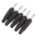 5Pieces 4mm Wire Audio Speaker Cable Banana Plug Connectors Adapter black