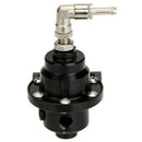 Black Universal Adjustable Aluminum Fuel Pressure Regulator W/Gauge Kit Aut
