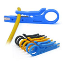 Wire Stripper Crimper Pliers Crimping Tool Cable Stripping Cutter (Yellow) A