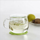 Clear Glass Heat Resistant Milk Tea Mug Coffee Cup with Tea Infuser Filter&Lid