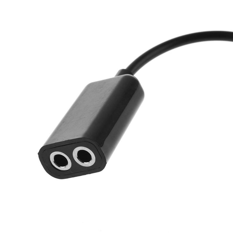 2pcs 3.5mm Audio Splitter Connector 4 Pole TRRS Male to TRRS Female Port