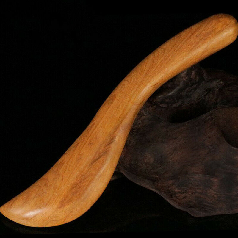 1PC Fragrant Wood Scraping Board S-shaped Wooden Scraper Massager Gua Sha BSEAU