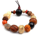 Natural 18 Bodhi Seed Beads Buddhist Prayer Bead Mala Bracelet Blessing bracelet