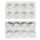 8 Cavity Diamond Polygonal Silicone Cake Mold French Dessert Mousse Pastry SEAU